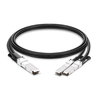 100g QSFP28 txog 2x 50G SFP28 Passive Qhia Ncaj Tooj Liab Cable (DAC)