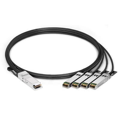 Superior zoo ua tau tshaj 1 0 0g QSFP28 txog 4 x 25g SFP28 passive ncaj qha txuas cov tooj liab breakout Cable 0.5m {} m